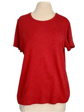 Lands End Red Short Sleeve Tee